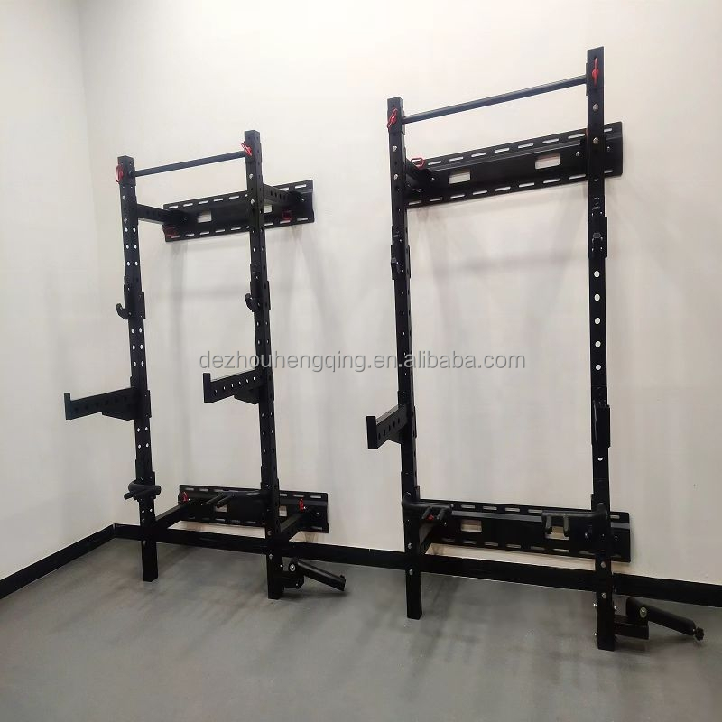 Home Gym fitness equipment Adjustable outdoor squat rack wall mount folding racks Foldable power rack