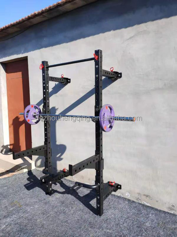 Home Gym fitness equipment Adjustable outdoor squat rack wall folding racks